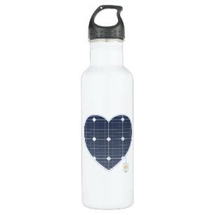 BOTELLA DE AGUA SOLAR PANEL POWER HEART SIMPLE