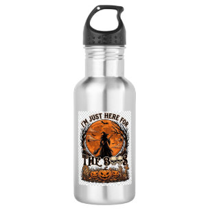 Botella De Agua Sólo Aquí Boos Halloween Bruja Luna Calabazas_1