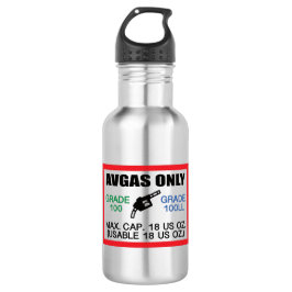 Botella De Agua sólo AVGAS / 100LL