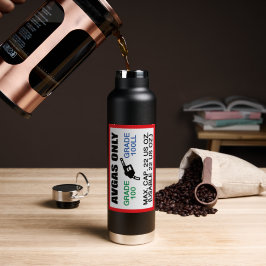 Botella De Agua sólo AVGAS / 100LL