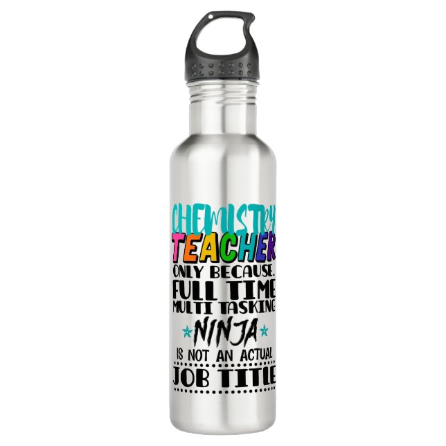 Botella De Agua Sólo docente de química (Anverso)
