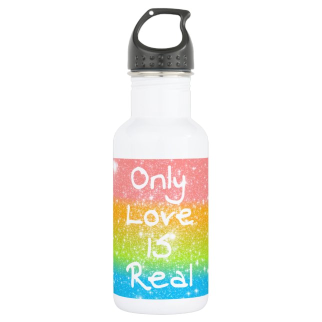 Botella De Agua Sólo el amor es real (Anverso)