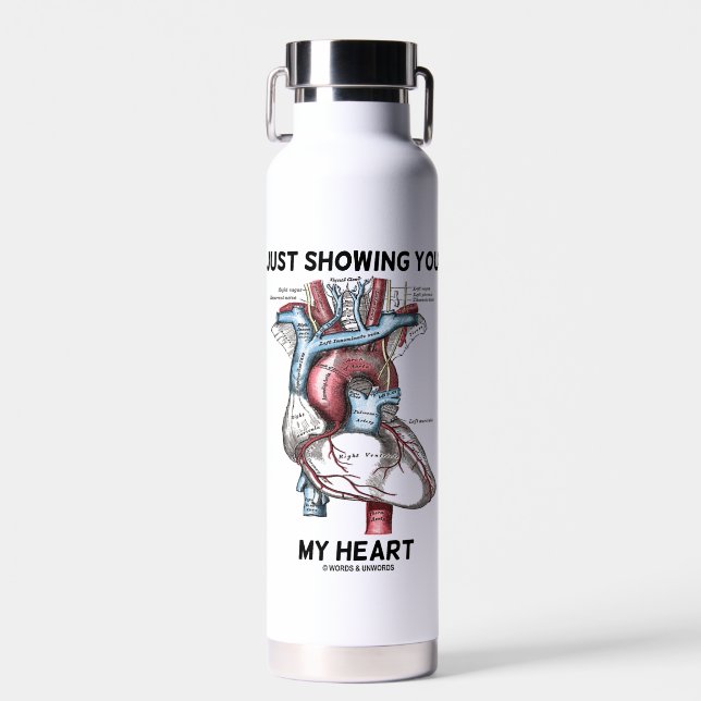 Botella De Agua Sólo mostrándote mi corazón anatómico (Delantero)