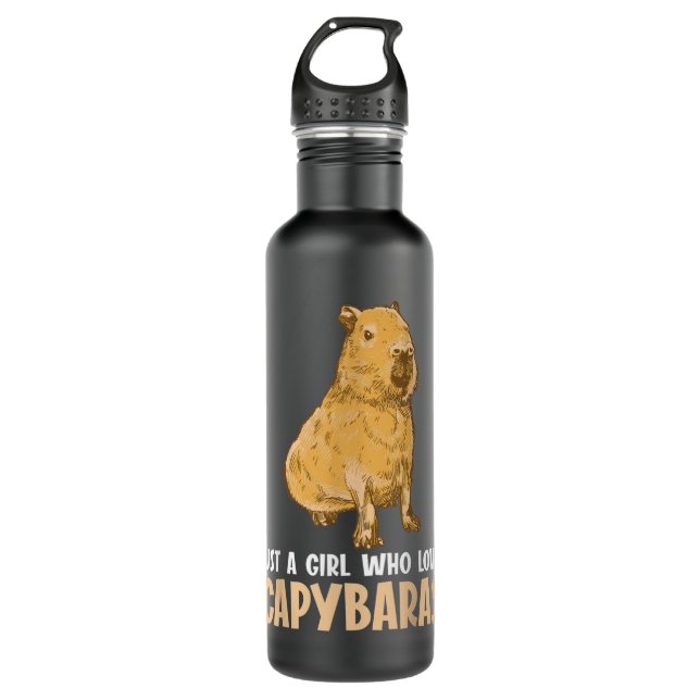Botella De Agua sólo un chica al que le encanta Capybaras Capybara (Anverso)