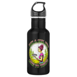 Botella De Agua Sólo un Chica al que le gusta tirar | Golf en disc