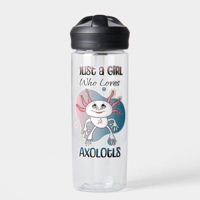 Botella De Agua Sólo un Chica que ama a Axolotls (Delante)