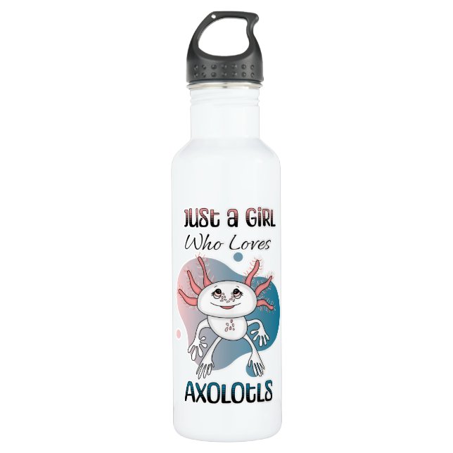 Botella De Agua Sólo un Chica que ama a Axolotls (Anverso)