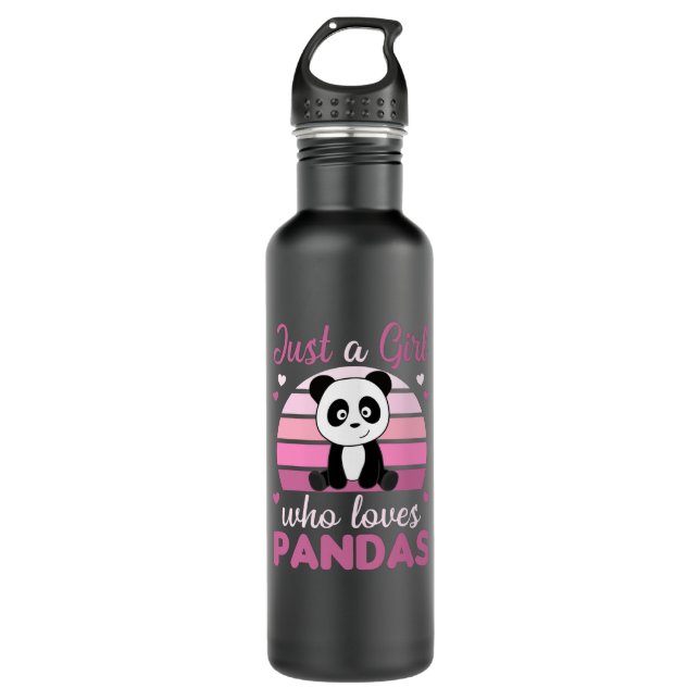 Botella De Agua Solo un Chica que ama a Pandas - dulce Panda (Anverso)