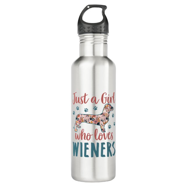 Botella De Agua Sólo un Chica que ama a Wieners Dachshund Lover (Anverso)