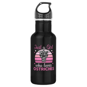 Botella De Agua Sólo Un Chica Que Ama Las Ostriches Cute Ostrich