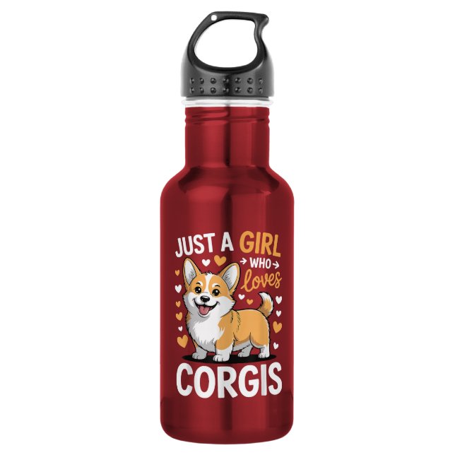 Botella De Agua Sólo una chica que ama a los Corgis (Anverso)