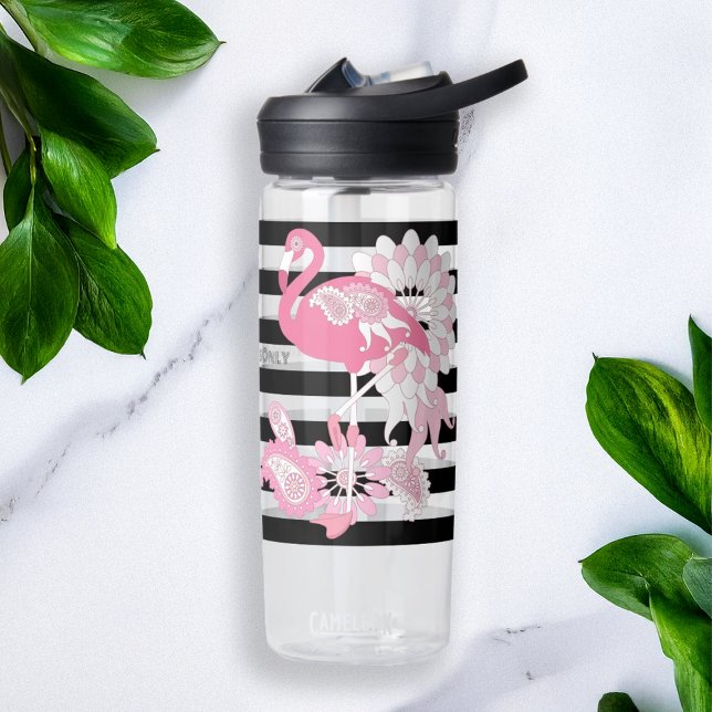 Botella De Agua Sólo Vibes Flamingo - Flamingo rosa de banda negra (Subido por el creador)