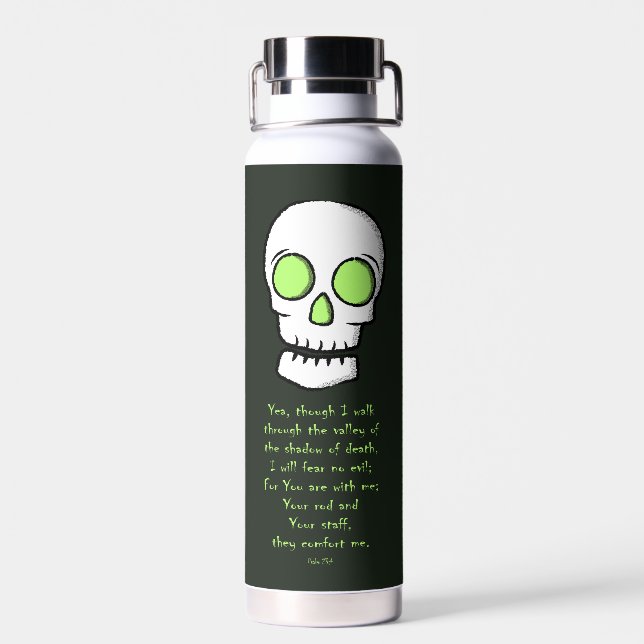 Botella De Agua Sombra de la muerte — Calavera (Atrás)
