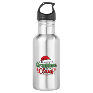 Botella De Agua Sombrero de Navidad de Santa Claus Abuela