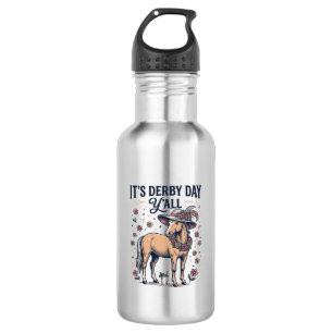 Botella De Agua Sombrero Floral de Caballo Derby Day Y’all