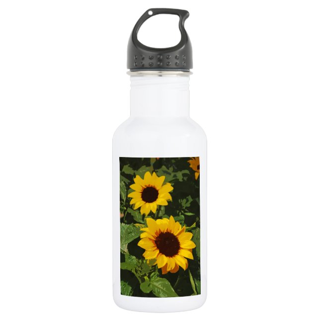 Botella De Agua Sombrillas de verano pintadas de amarillo (Anverso)