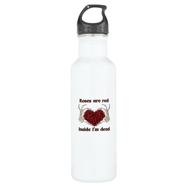 Botella De Agua Son rojas, estoy muerta, clásica (Anverso)