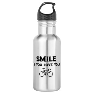 Botella De Agua Sonríe Si Amas Tu Bicicleta