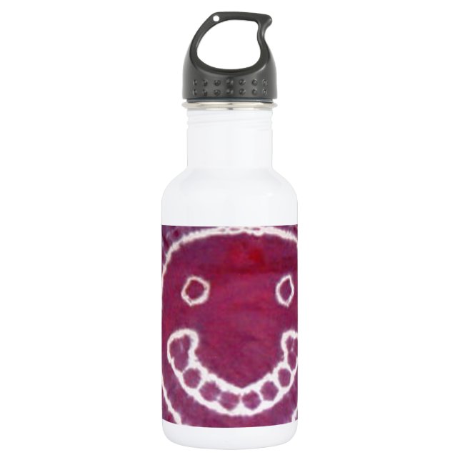 Botella De Agua Sonriente Feliz Face Tie Dye PhatDyes (Anverso)