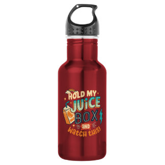 Botella De Agua sostén mi caja de jugo y mira esto 