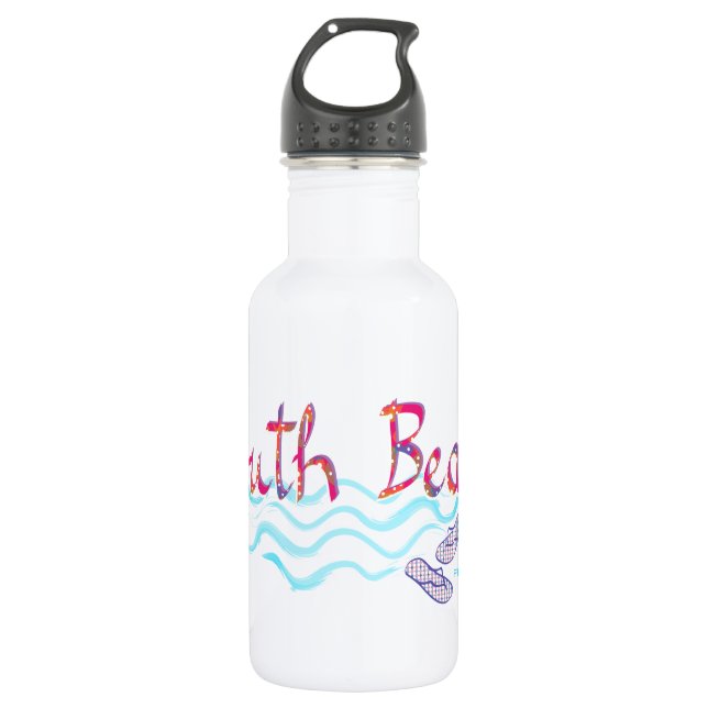 Botella De Agua South Beach Miami Flip Flops (Anverso)