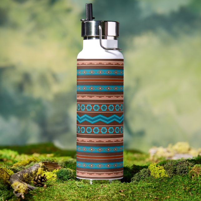 Botella De Agua Southwest Style Geometric Cameron Gorge Design (Al aire libre (girado))