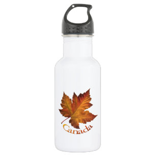 Botella De Agua Souvenir Canada Gold Maple Leaf