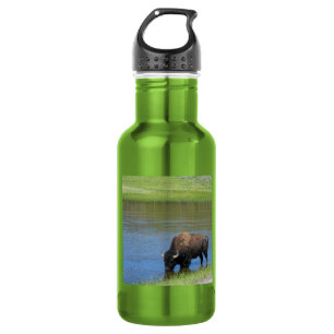 Botella De Agua Souvenir de búfalo de piedra amarilla