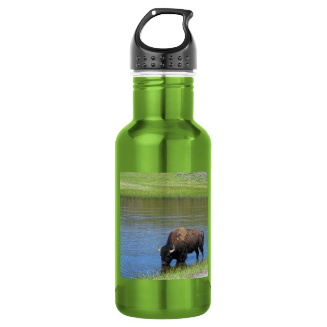 Botella De Agua Souvenir de búfalo de piedra amarilla (Anverso)