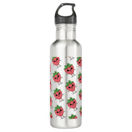 Botella De Agua Soy Berry Happy lindo kawaii fresa saltando