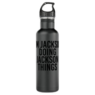 BOTELLA DE AGUA SOY JACKSON HACIENDO COSAS DE JACKSON NOMBRAMIENTO