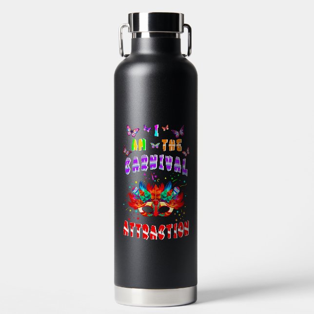 Botella De Agua Soy La Atracción Del Carnaval (Delantero)
