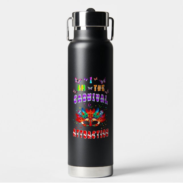 Botella De Agua Soy La Atracción Del Carnaval (Frente)