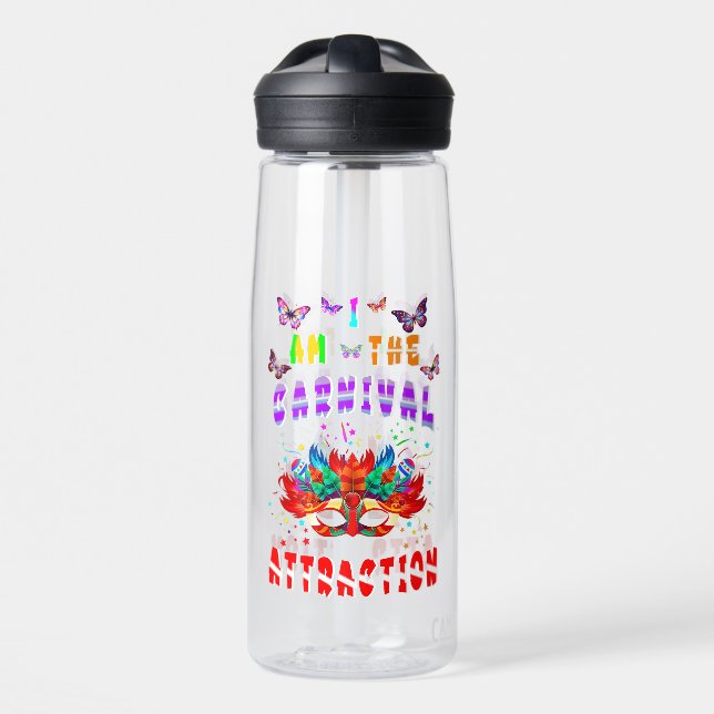 Botella De Agua Soy La Atracción Del Carnaval (Delante)