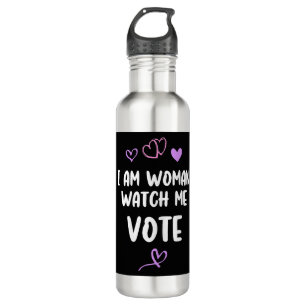 Botella De Agua Soy Mujer Observarme Votar