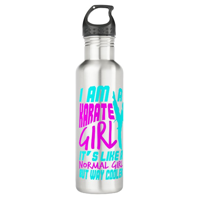 Botella De Agua Soy un Chica de karate, es como un regalo Chica no (Anverso)