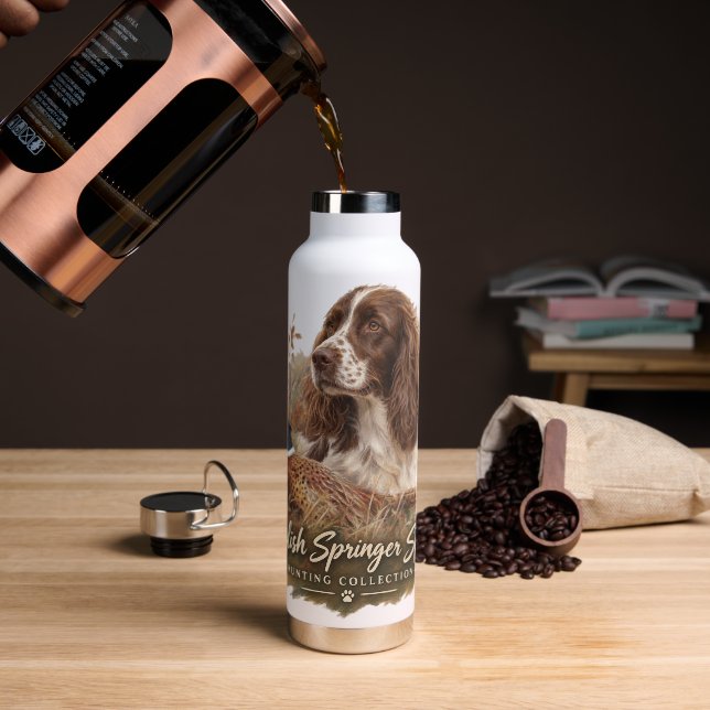 Botella De Agua Spaniel de Springer Inglés (Café)