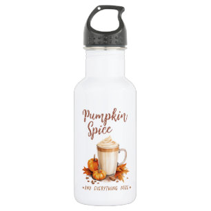 Botella De Agua Spice de calabaza - Foliage de última hora y otoño