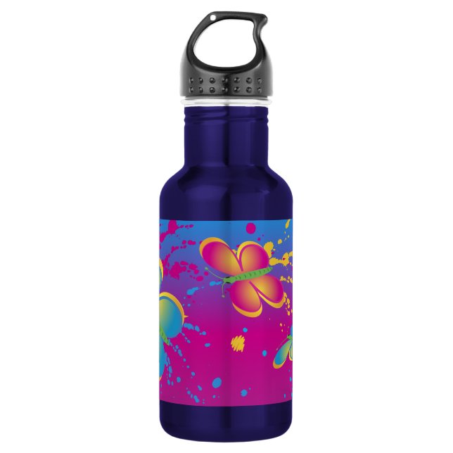 Botella De Agua Splash de mariposa (Anverso)