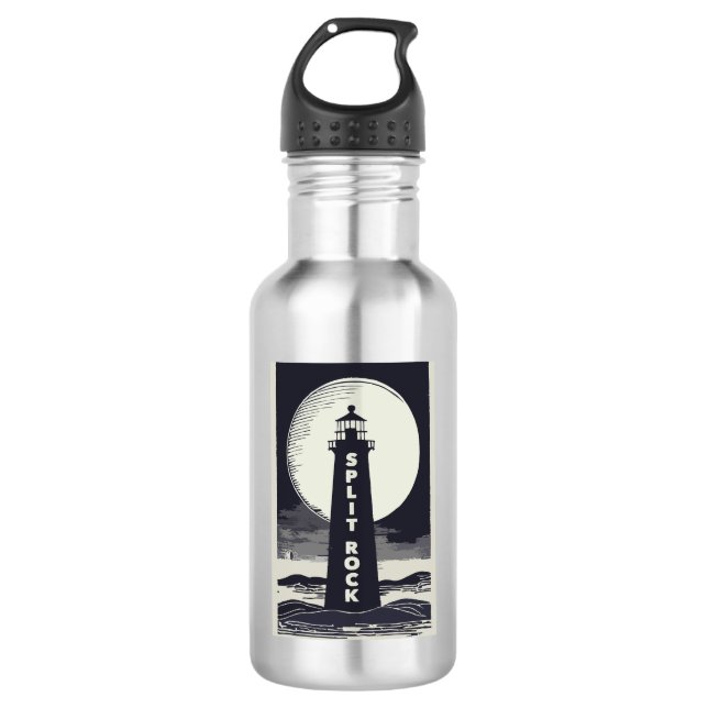 Botella De Agua Split Rock Lighthouse Minnesota Moon (Anverso)