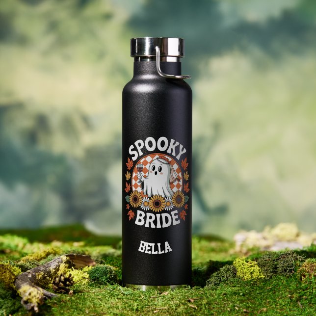 Botella De Agua Spooky Bride Ghost Halloween Personalizado (Al aire libre (girado))