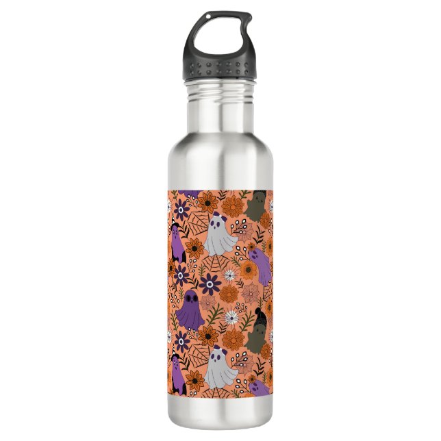 Botella De Agua Spooky floral (Anverso)