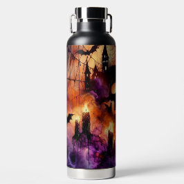 BOTELLA DE AGUA SPOOKY  HALLOWEEN SKULL CANDLES BATS & SPIDERS