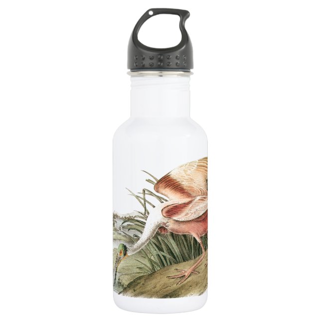 Botella De Agua Spoonbill de Roseate por Audubon (Anverso)