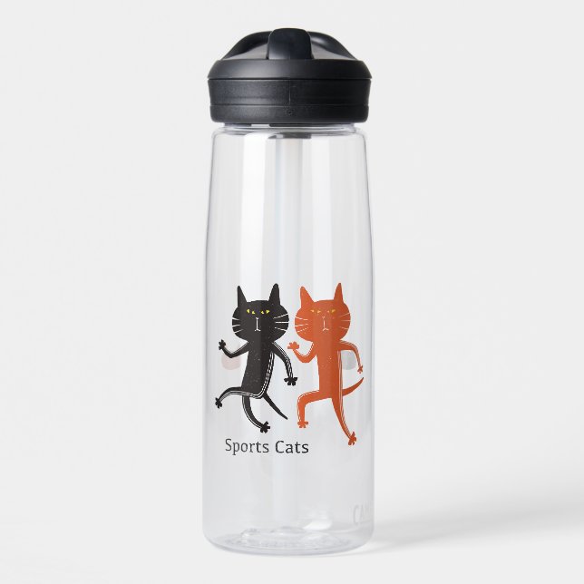 Botella De Agua Sports Cats Run! (Delante)