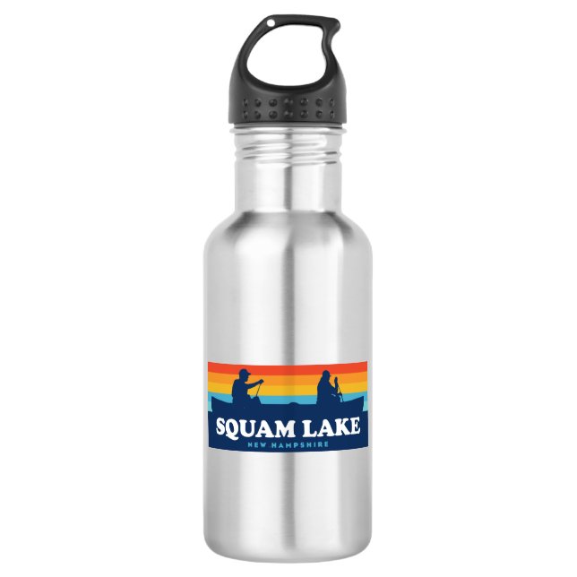 Botella De Agua Squam Lake New Hampshire Canoe (Anverso)