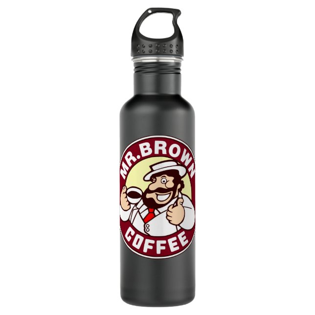 Botella De Agua Sr. Brown Coffee Classic (Anverso)