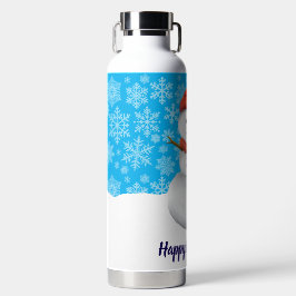 Botella De Agua Sr. Muñeco de Nieve Felices Fiestas