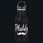 Botella De Agua Sr. Mustache, recién casado de Groom Honeymoon<br><div class="desc">El Sr. Mustache acaba de casar la botella de agua de la luna de miel de Groom.</div>