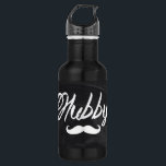 Botella De Agua Sr. Mustache, recién casado de Groom Honeymoon<br><div class="desc">El Sr. Mustache acaba de casar la botella de agua de la luna de miel de Groom.</div>